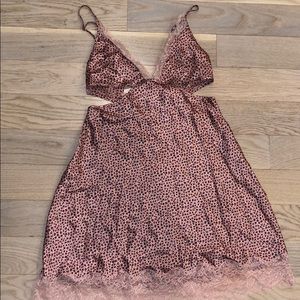 Victoria secret leopard print pink dress